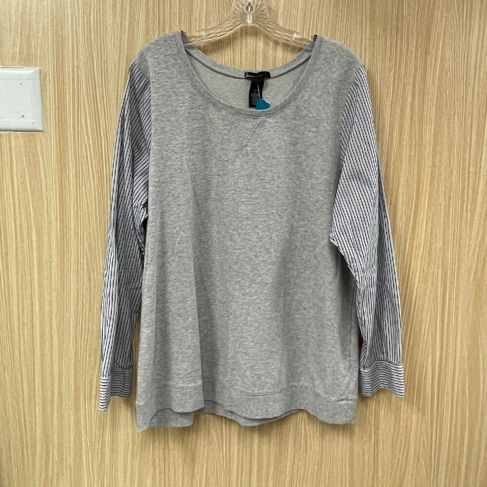 Lane Bryant Gray Colorblock Sweatshirt Size 18/20